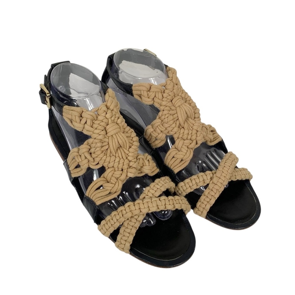 Tory Burch Jute Macrame Sandals (Beach Boho Festival Garden Hippie Indie Resort) - Picture 2 of 11